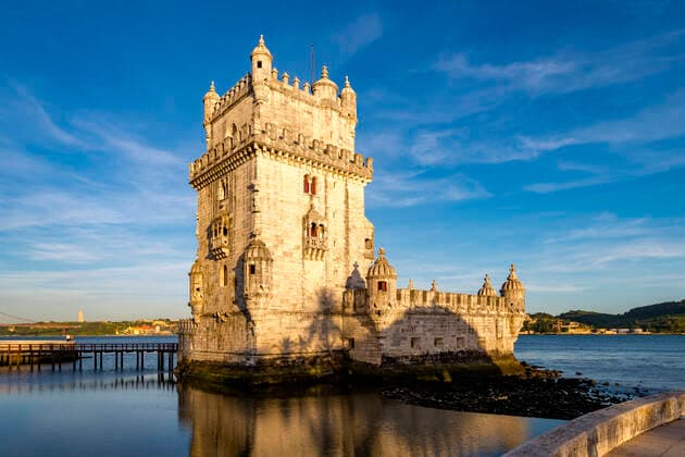 Portugal, Lisbon, Torre de Belem at sunset EGBF00660