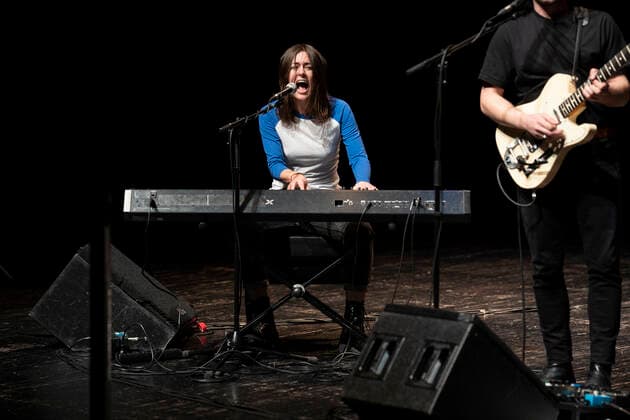 February 24, 2021, Madrid, Spain: Artist Maika Makovski performs during the presentation of her new work MKMK at the International Festival of Sacred Art theatres in Madrid. Madrid Spain - ZUMAs197 20210224_zaa_s197_204 Copyright: xOscarxFuentesx