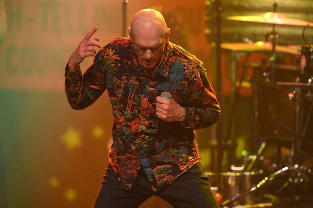 MIDNIGHT OIL MAKARRATA LIVE SYDNEY, Peter Garrett performs with Midnight Oil during a warm-up show ahead of their Makarrata Project tour, at the Enmore Theatre, in Sydney, Thursday, February 25, 2021. ( NO ARCHIVING, EDITORIAL USE ONLY, NO USE IN BOOKS WITHOUT CONSENT SYDNEY NSW AUSTRALIA  Copyright: xDANxHIMBRECHTSx 20210225001523163693