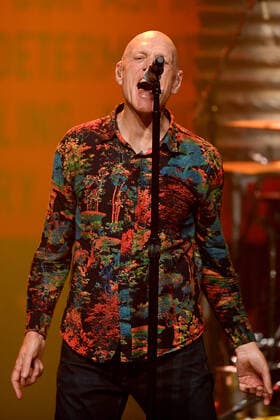 MIDNIGHT OIL MAKARRATA LIVE SYDNEY, Peter Garrett performs with Midnight Oil during a warm-up show ahead of their Makarrata Project tour, at the Enmore Theatre, in Sydney, Thursday, February 25, 2021. ( NO ARCHIVING, EDITORIAL USE ONLY, NO USE IN BOOKS WITHOUT CONSENT SYDNEY NSW AUSTRALIA  Copyright: xDANxHIMBRECHTSx 20210225001523166451