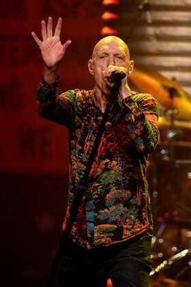 MIDNIGHT OIL MAKARRATA LIVE SYDNEY, Peter Garrett performs with Midnight Oil during a warm-up show ahead of their Makarrata Project tour, at the Enmore Theatre, in Sydney, Thursday, February 25, 2021. ( NO ARCHIVING, EDITORIAL USE ONLY, NO USE IN BOOKS WITHOUT CONSENT SYDNEY NSW AUSTRALIA  Copyright: xDANxHIMBRECHTSx 20210225001523166473