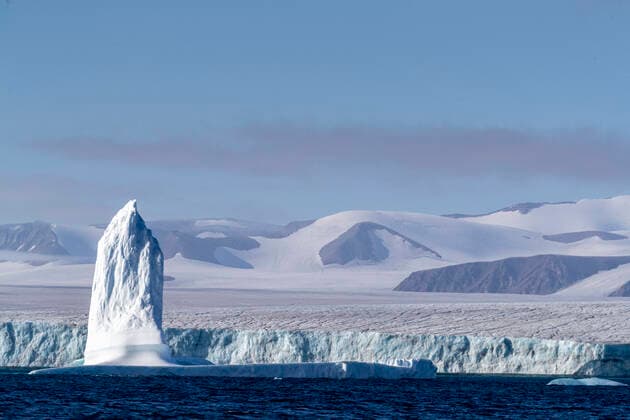 Grounded iceberg calved from nearby glacier near Philpots Island, Nunavut, Canada, North America Copyright: MichaelxNolan 1112-5747