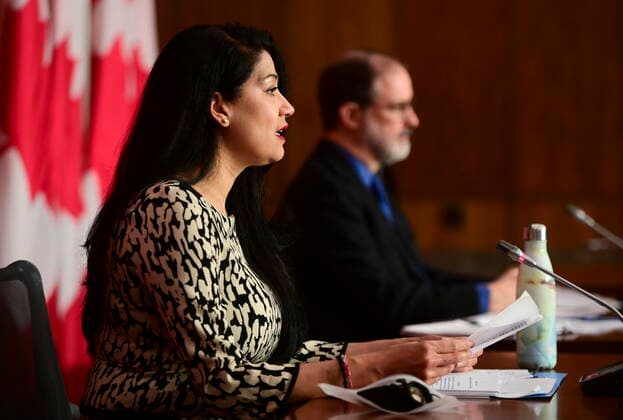 February 26, 2021, Ottawa, on, Canada: Dr. Supriya Sharma, chief medical adviser at Health Canada, and Dr. Marc Berthiaume, director of the bureau of medical sciences, hold a press conference in Ottawa on Friday, Feb. 26, 2021, to provide an update on the COVID-19 pandemic and vaccine rollout in Canada. Ottawa Canada - ZUMAc35_ 20210226_zaf_c35_008 Copyright: xSeanxKilpatrickx