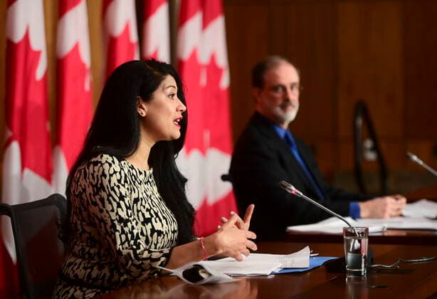 February 26, 2021, Ottawa, on, Canada: Dr. Supriya Sharma, chief medical adviser at Health Canada, and Dr. Marc Berthiaume, director of the bureau of medical sciences, hold a press conference in Ottawa on Friday, Feb. 26, 2021, to provide an update on the COVID-19 pandemic and vaccine rollout in Canada. Ottawa Canada - ZUMAc35_ 20210226_zaf_c35_011 Copyright: xSeanxKilpatrickx