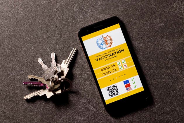 A possible visualization of the planned digital vaccination card The EU heads of state and government had decided on Thursday on a European solution to the Corona vaccination card Topic image, symbol image Foto:xC.xHardtx xFuturexImage