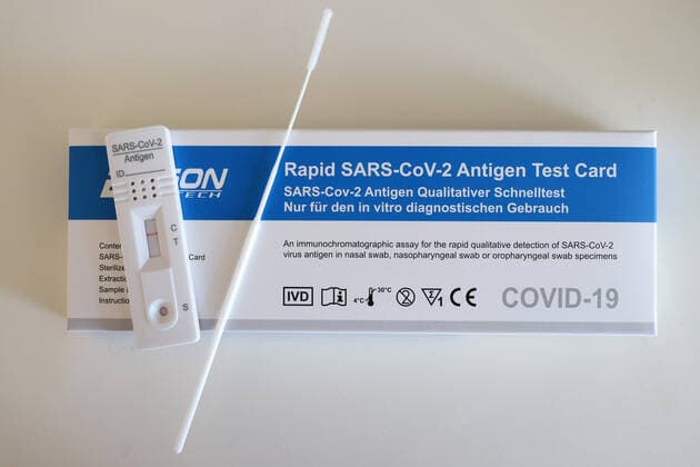 Corona Rapid Test, SARS CoV 2 Antigen Rapid Test, Negative Test Corona Rapid Test on 28 02 2021 in Siegen Germany