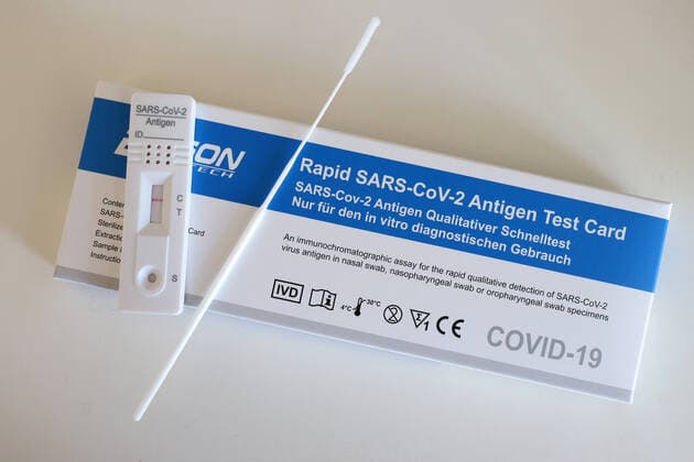 Corona Rapid Test, SARS CoV 2 Antigen Rapid Test, Negative Test Corona Rapid Test on 28 02 2021 in Siegen Germany