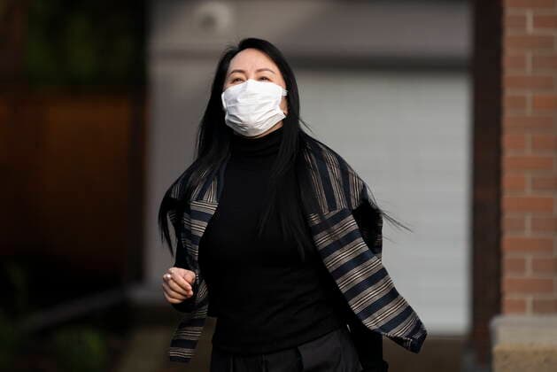 March 1, 2021, Vancouver, BC, Canada: Meng Wanzhou, chief financial officer of Huawei, leaves her home in Vancouver to attend a court hearing, Monday, March 1, 2021. Vancouver Canada  - ZUMAc35_ 20210301_zaf_c35_019 Copyright: xJonathanxHaywardx