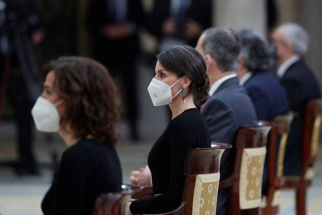 Spain s Queen Letizia (2-L) attends 2018 Spanish National Sports Awarding Ceremony at Pardo Palace, in Madrid, Spain, 02 March 2021. Spain s Royal couple gives 2018 Spanish National Sports Awards 2018 !ACHTUNG: NUR REDAKTIONELLE NUTZUNG!  Copyright: xJuanxCarlosxHidalgox GRAF6457 20210302-637502885513124463