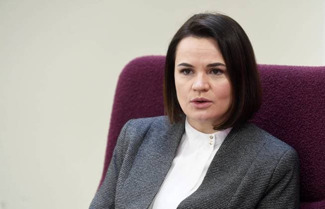 News Bilder des Tages Belarusian opposition leader Svetlana Tikhanovskaya at the The Finnish Institute of International Affairs in Helsinki, Finland on Tuesday, 2nd March, 2021. Tikhanovskaya is on a four-day official visit to Finland. Helsinki Finland  Copyright: xVesaxMoilanenx LKLAPV20210302132929M127