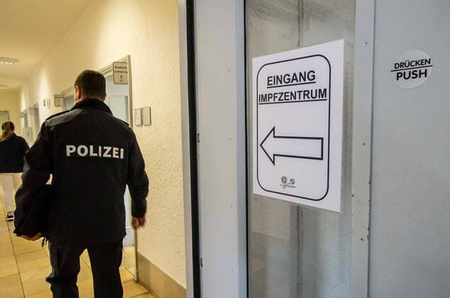 March 2, 2021, Munich, Bavaria, Germany: Starting with some 10,000 doses of the AstraZeneca Covid-19 vaccine, the Bavarian Police has begun vaccinating its Bereitschaftspolizei and Einsatzeinheiten- specialized police units that deal with demonstrations, riots, and other missions. Germanyâ€⠢s vaccine program has been criticized for being extremely slow, with numerous nations surpassing not only percentage of the population vaccinated, but also absolute numbers as they vaccinate those at risk and simultaneously the general population to achieve herd immunity faster. Without an increase in rate, Germany is expected to require over 90 weeks to vaccinate the country. The federal government has already refused measures to deprioritize As - ZUMAb160 20210302_zbp_b160_062 Copyright: xSachellexBabbarx