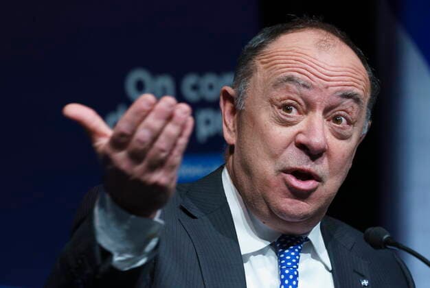 March 2, 2021, Montreal, PQ, Canada: Quebec Health Minister Christian Dube responds to a question during a news conference in Montreal, on Tuesday, March 2, 2021. Montreal Canada  - ZUMAc35_ 20210302_zaf_c35_006 Copyright: xPaulxChiassonx
