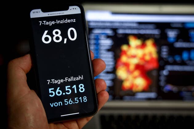 Coronavirus in Germany Covid 19 Dashboard of the Robert Koch Institute 08 03 2021 Robert Koch Institute 7 days Incidence 68.0 7 days Number of cases 56 518