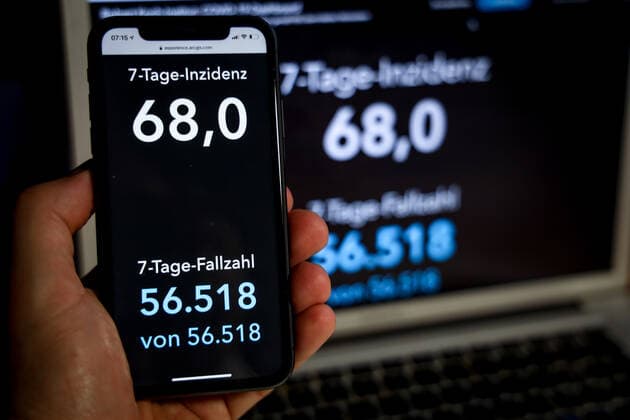 Coronavirus in Germany Covid 19 Dashboard of the Robert Koch Institute 08 03 2021 Robert Koch Institute 7 days Incidence 68.0 7 days Number of cases 56 518