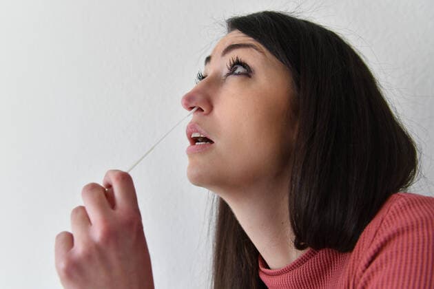 Topic Image Corona Antigen Test,Rapid Test, Corona Rapid Test Self-Test Every federal citizen should be entitled to one free rapid test per week A young woman performs a self-test and takes a nasal swab at home MODEL RELEASED