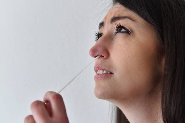 Topic Image Corona Antigen Test,Rapid Test, Corona Rapid Test Self-Test Every federal citizen should be entitled to one free rapid test per week A young woman performs a self-test and takes a nasal swab at home MODEL RELEASED