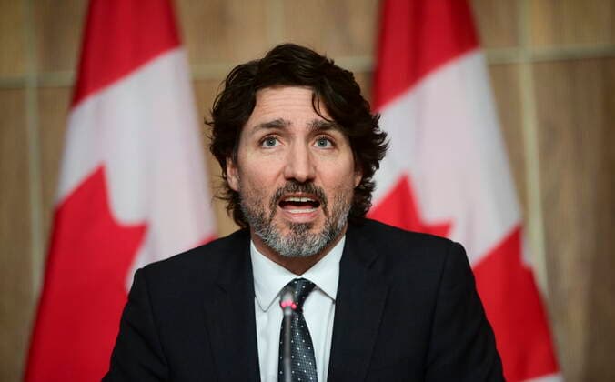 March 9, 2021, Ottawa, on, Canada: Prime Minister Justin Trudeau holds a press conference in Ottawa Tuesday, March 9, 2021. Ottawa Canada  - ZUMAc35_ 20210309_zaf_c35_048 Copyright: xSeanxKilpatrickx