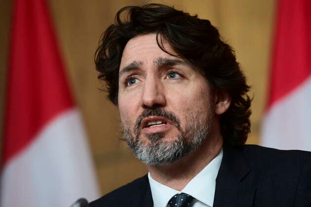 March 9, 2021, Ottawa, on, Canada: Prime Minister Justin Trudeau holds a press conference in Ottawa Tuesday, March 9, 2021. Ottawa Canada  - ZUMAc35_ 20210309_zaf_c35_053 Copyright: xSeanxKilpatrickx