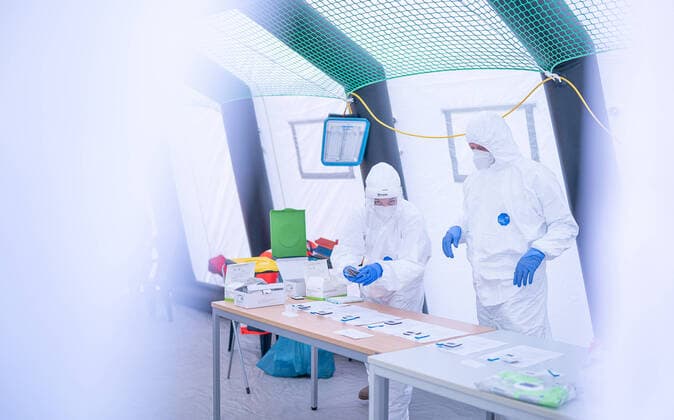 Corona Test Centre The first test centre at the Dresden Exhibition Grounds will go into operation today, Monday 8 March 2021 From 12 noon, Dresden reside