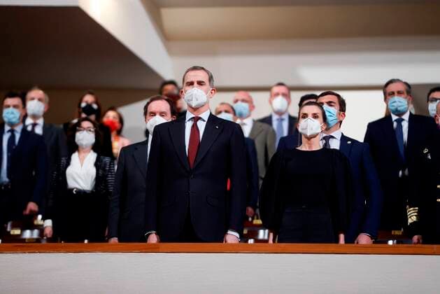 Spanish King Felipe VI and Letizia Ortiz during 19 edition of In Memoriam Concertfor victims of terrorism in Madrid on Wednesday, 10 March 2021 Cordon Press  Mariscal ESPANA HOMENAJE VÃCTIMAS