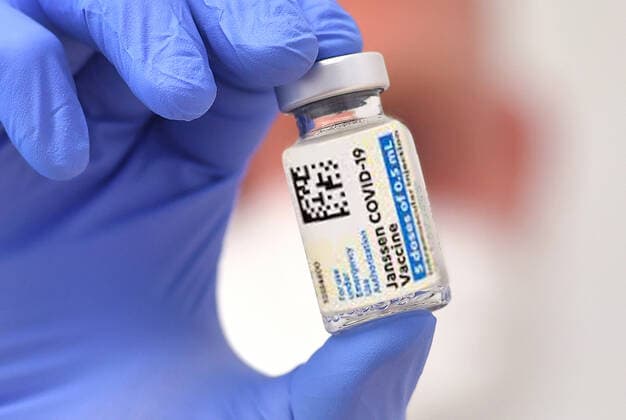 Janssen Johnson Corona Vaccine Vaccine can with vaccine for single needle injection