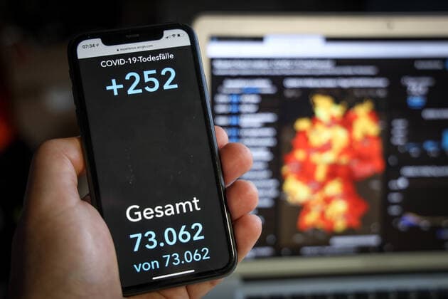 Coronavirus in Germany Covid 19 Robert Koch Institute Dashboard 12 03 2021 Robert Koch Institute COVID 19 deaths 73 062 increase by 252 from previous day