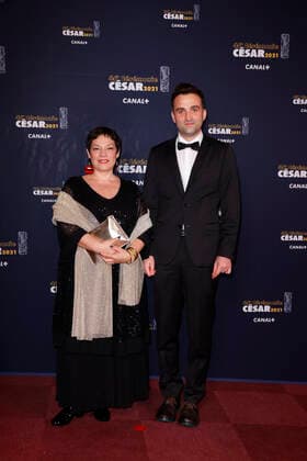 Filmpreis Cesar Claire Paoletti et Julien Bisaro CELEBRITES : 46e Ceremonie des Cesar 2021 - Paris - 12 03 2021 ThomasSamson Pool PANORAMIC 