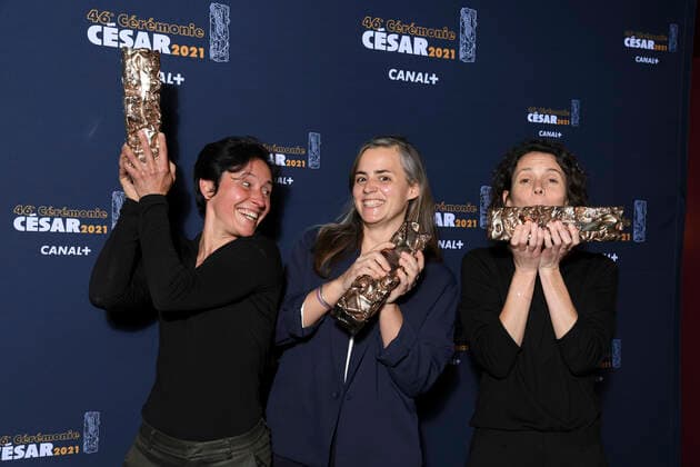 Yolande Decarsin - Jeanne Delplancq - Fanny Martin et Olivier Goinard - Cesar du Meilleur son pour Adolescentes CELEBRITES : 46e Ceremonie des Cesar 2021 - Paris - 12 03 2021 PascalLeSegretain Pool PANORAMIC 