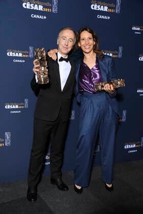 Muriel Meynard et Sebastien Lifshitz - cesar du meilleur documentaire CELEBRITES : 46e Ceremonie des Cesar 2021 - Paris - 12 03 2021 PascalLeSegretain Pool PANORAMIC 