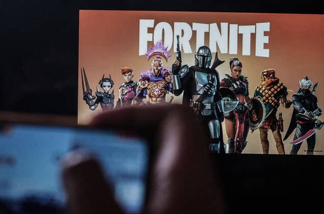 March 13, 2021, Makassar, South Sulawesi, Indonesia: Fortnite game character on the computer screen that is getting more and more popular and liked by everyone. Fortnite will soon bring in two new characters in its latest update. Makassar Indonesia - ZUMAb223 20210313_zip_b223_003 Copyright: xHerwinxBaharx