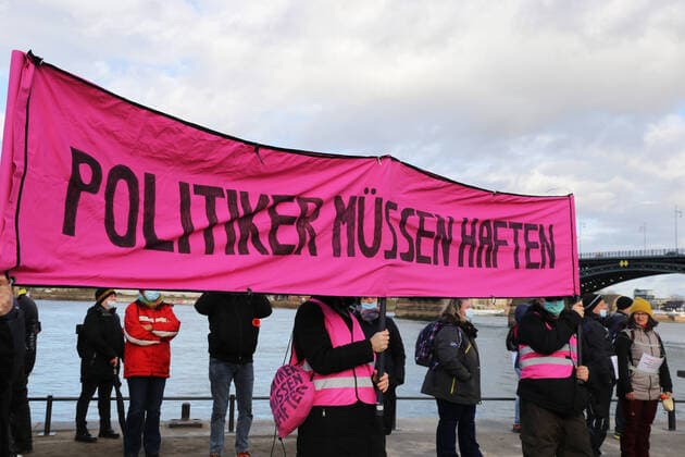 Mainz Under the slogan One year Lockdown policy it is enough a demonstration against the Corona measures took place This was announced by private persons The demonstrations were held on this day in all state capitals Copyright: xx