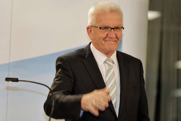 LTWBW21 Landtagswahl Baden Württemberg Winfried KRETSCHMANN Greens, Prime Minister Germany, Baden Württemberg, Stuttgart, 14 03 2021