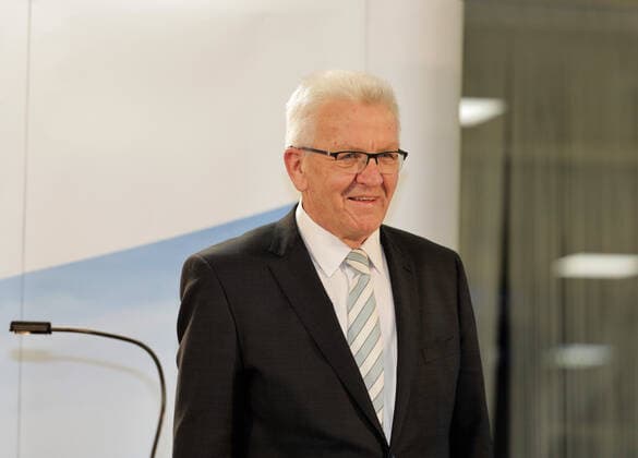 LTWBW21 Landtagswahl Baden Württemberg Winfried KRETSCHMANN Greens, Prime Minister Germany, Baden Württemberg, Stuttgart, 14 03 2021