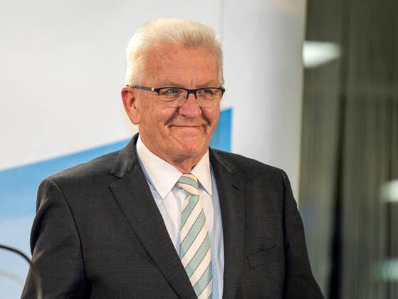 LTWBW21 State Parliament Election Baden Württemberg Winfried KRETSCHMANN Greens, Minister President 14 03 2021 Germany, Baden Württemberg, Stuttgart