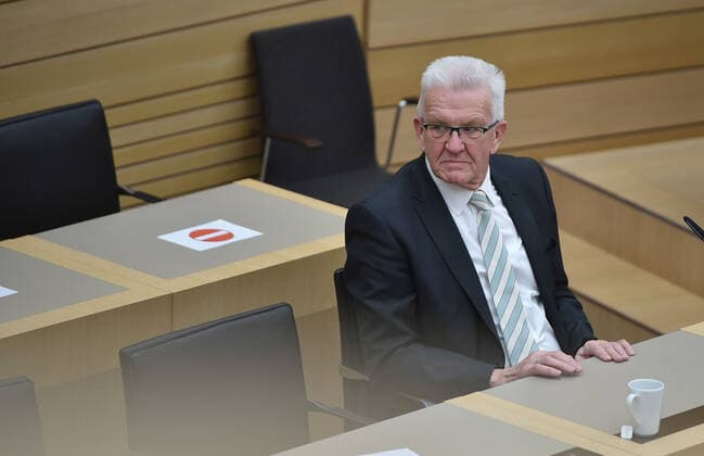 State parliament elections 2021 Baden Württemberg election event in the state parliament of Baden Württemberg in the state capital Stuttgart LPK in the plenary hall Stuttgart state parliament of Baden Württemberg Baden Württemberg Germany Copyright: xLeifxPiechowskix