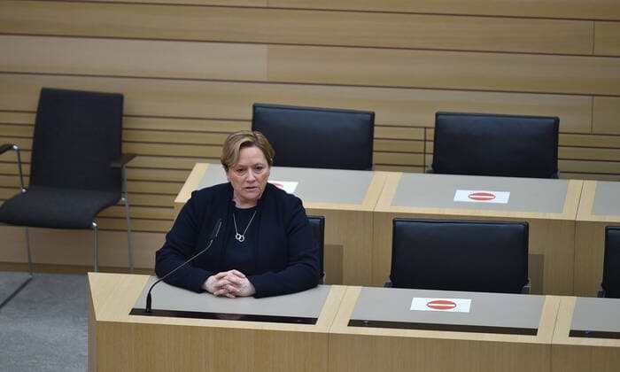 State parliament elections 2021 Baden Württemberg election event in the state parliament of Baden Württemberg in the state capital Stuttgart LPK in the plenary hall Stuttgart state parliament of Baden Württemberg Baden Württemberg Germany Copyright: xLeifxPiechowskix