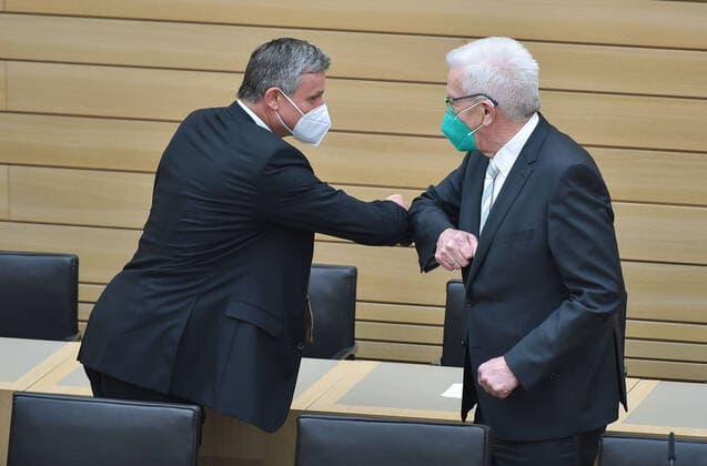 State parliament elections 2021 Baden Württemberg election event in the state parliament of Baden Württemberg in the state capital Stuttgart LPK in the plenary hall Stuttgart state parliament of Baden Württemberg Baden Württemberg Germany Copyright: xLeifxPiechowskix