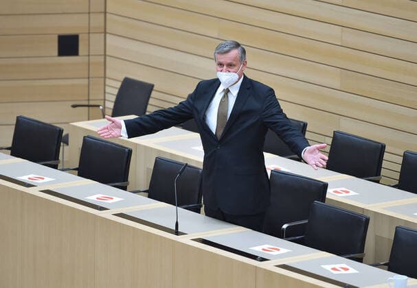State parliament elections 2021 Baden Württemberg election event in the state parliament of Baden Württemberg in the state capital Stuttgart LPK in the plenary hall Stuttgart state parliament of Baden Württemberg Baden Württemberg Germany Copyright: xLeifxPiechowskix