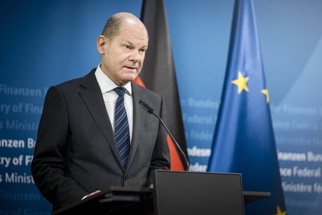 German Finance Minister Olaf Scholz, SPD, gives a doorstep statement ahead of the Eurogroup meeting, ECOFIN in Berlin 15 03 2021 Berlin Germany Copyright: xFelixxZahn photothek.netx
