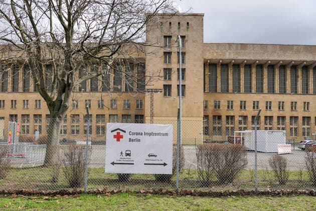 15 03 2021,Berlin,Germany,GER,Corona Vaccination Center Tempelhof Airport AstraZeneca