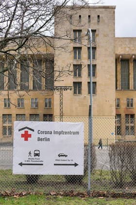 15 03 2021,Berlin,Germany,GER,Corona Vaccination Center Tempelhof Airport AstraZeneca