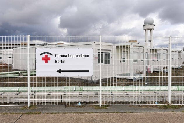 15 03 2021,Berlin,Germany,GER,Corona Vaccination Center Tempelhof Airport AstraZeneca