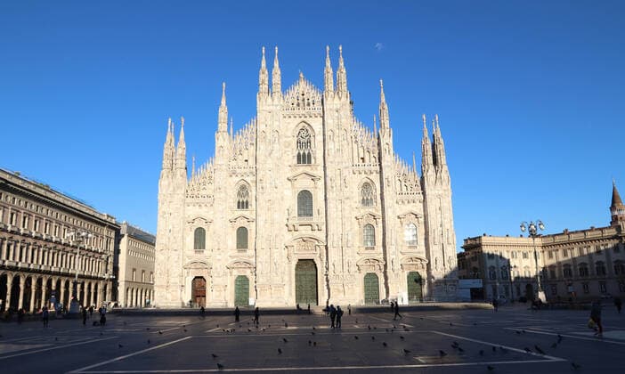 photo ipp clemente marmorino milan 15 03 2021 coronavirus covid 19 red zone semi-desert center piazza duomo coronavirus covid 19 red zone  0