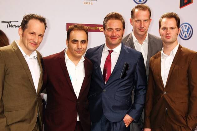 Dick Brave and the Backbeats at the Echo 2012 the German Music Award on the Red Carpet before the ceremony at the Messe Berlin Copyright: xEventpressxHerrmannx