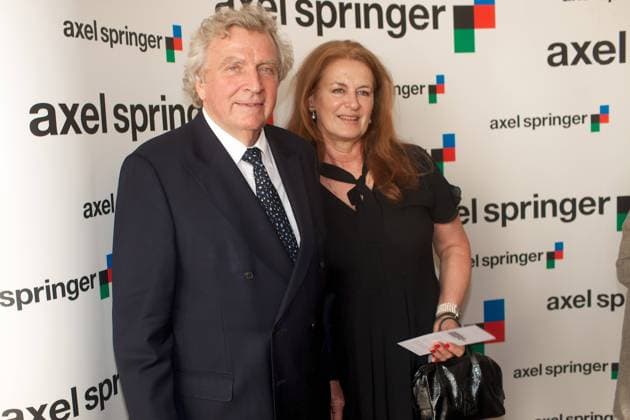 Gerd and Irene Schulte Hillen at the reception in the Journalists Club at the festive event celebrating Axel Springers 100th birthday in the Axel Springer Passage in the Springer Haus in Berlin Copyright: xEventpressx