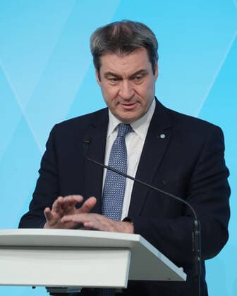 Press Conference of Minister President Dr Markus Söder, Soeder at Prinz Carl Palais Minister President Dr Markus Söder, Soeder, Munich Bavaria Germany Prinz Carl Palais