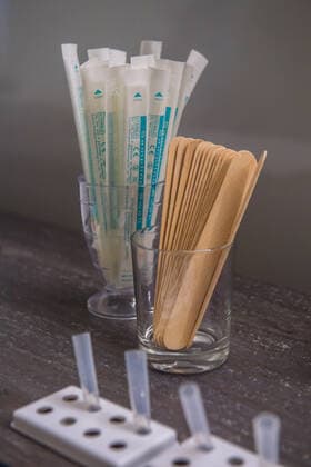 Aue, Germany 16 March 2021 A Corona rapid test used to combat the Corona pandemic The picture shows cotton swabs and mouth spikes needed for the swab Saxony Copyright: xFotostandx xDostmannx