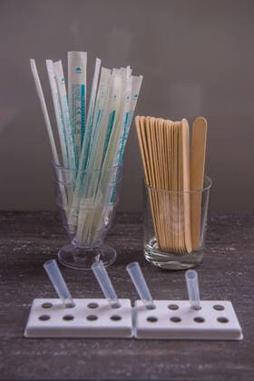 Aue, Germany 16 March 2021 A Corona rapid test used to combat the Corona pandemic The picture shows cotton swabs and mouth spikes needed for the swab Saxony Copyright: xFotostandx xDostmannx