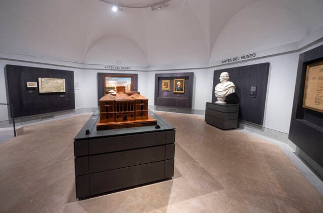 A bust of the architect Juan de Villanueva, in one of the rooms that the Prado Museum has dedicated to review the history of the building, in Madrid (Spain), on March 16, 2021. This project, sponsored by Samsung, consists of the design and assembly of a permanent exhibition installation, dedicated to the history of the Museo Nacional del Prado, which is located in rooms 100, 101 and 102 of the Villanueva building (former location of the Treasure of the Dauphin) to transmit to the public the basic concepts about the construction of the building, its evolution and expansion, as well as the characteristics of the exhibition facilities, as well as the characteristics of the exhibition facilities and equipment that have existed over time, as wel Copyright: xAlbertoxOrtegax 3608663