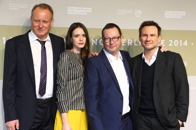 Christian Slater, Lars von Trier, Stellan Skarsgard, Stacy Martin beim NRW Empfang 2014 im Rahmen der 64. Internationalen Filmfestspiele 64nd Berlin International Film Festival BERLINALE 2014 Landesvertretung NRW, La Berlinale - Le 64e festival international du film de Berlin. *** Christian Slater, Lars von Trier, Stellan Skarsgard, Stacy Martin at the NRW Reception 2014 at the 64nd Berlin International Film Festival BERLINALE 2014 Landesvertretung NRW, La Berlinale Le 64e festival international du film de Berlin Copyright: xEventpressxHerrRax